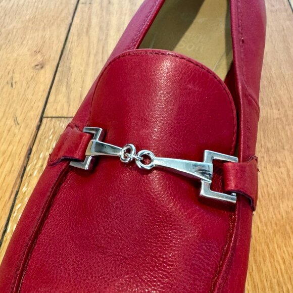 ARA Red Loafers with Horsebit Buckles - Picture 5 of 6